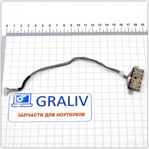 USB разъемы на шлейфе ноутбука HP ProBook 4520s 4525s 50.4GK10.011
