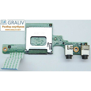 Плата картридера с аудио разъемами ноутбука HP 620, 625 6050A2330501