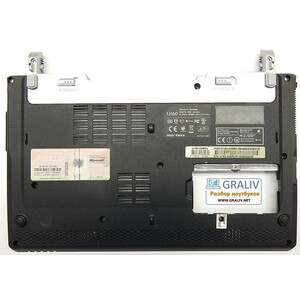 Нижняя часть корпуса, поддон ноутбука MSI U160 051D211SE