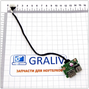 Плата питания + USB разъем для ноутбука Lenovo G580 G585, 55.4XA03.001G, 50.4SH01.041