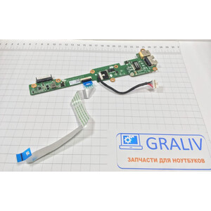 Панель старта, разъем питания, Ethernet для ноутбука Acer V5-551 V5-551G DA0ZRPPC6D0