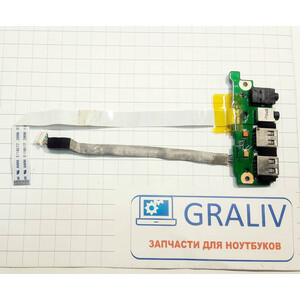 Плата расширения USB со звуковыми разъемами ноутбука DNS H36 (0123257)