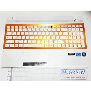 Палмрест (динамики, клавиатура) ноутбука Samsung NP300V5A, NP305V5A BA75-03246C