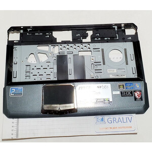 Верхняя часть корпуса, палмрест ноутбука MSI GT683 MS-16F2, 6F1C417P89BB