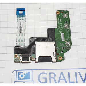 Доп. плата, кнопка включения, usb, картридер, ноутбука MSI GL62, MS-16J12