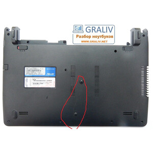 Нижняя часть корпуса, поддон ноутбука Asus X401U 13GN4O1AP010