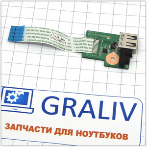 Плата расширения USB ноутбука HP DV6-3000 серии, DA0LX6TB4D0