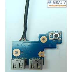 Плата USB с кнопкой включения ноутбука Samsung NP300 NP305 SERIES, BA92-09366A BA92-08350A