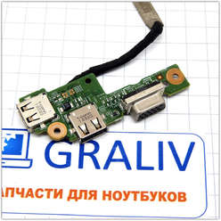 USB, VGA плата расширения для ноутбука Dell Inspiron M5010, 48.4HH03.011