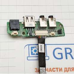 Доп. плата с audio, usb, lan разьемами ноутбука DNS 118740, 118742, 6-71-C480A-D03