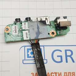 Доп. плата с audio, usb, lan разьемами ноутбука DNS 118740, 118742, 6-71-C480A-D03