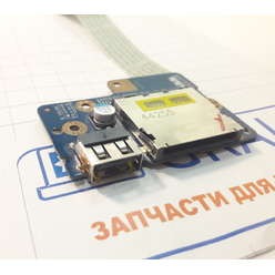 USB плата с картридером ноутбука Dell Inspiron 15-5547, P39F LS-B011P