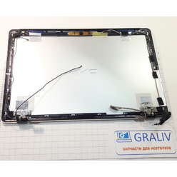 Крышка матрицы в сборе (петли, шлейфы, камера) ноутбука DNS M100P