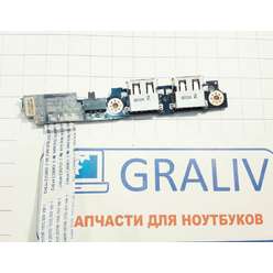 Доп. плата с USB разъемами ноутбука DNS PNS1010 0129908 455N9E30LQ1C2