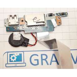 Плата с USB, картридером, кнопкой включения ноутбука Lenovo YOGA 520-14IKB, LS-E541P