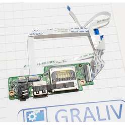 Доп. плата USB, Audio, сardreader, ноутбука DEXP O140 O141 O143 XD95-C, 72R-NH5CU1-1430